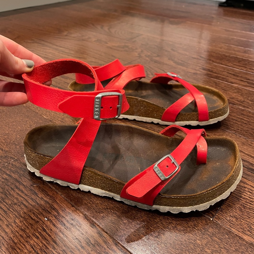 Birkenstock Yara Graceful Hibiscus Flat Sandal